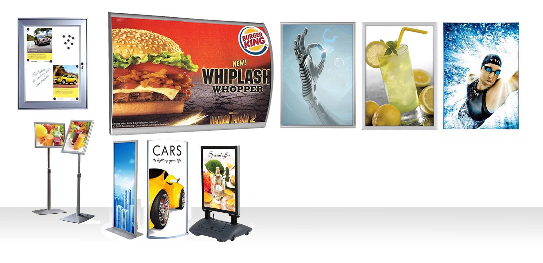 LED-Leuchtkasten doppelseitig für Schaufenster – professionelle Indoor & Outdoor Schaufensterwerbung mit Rahmen und rahmenlos