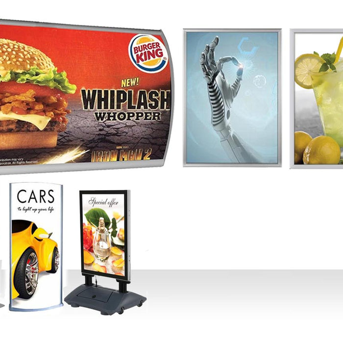 LED-Leuchtkasten doppelseitig für Schaufenster – professionelle Indoor & Outdoor Schaufensterwerbung mit Rahmen und rahmenlos