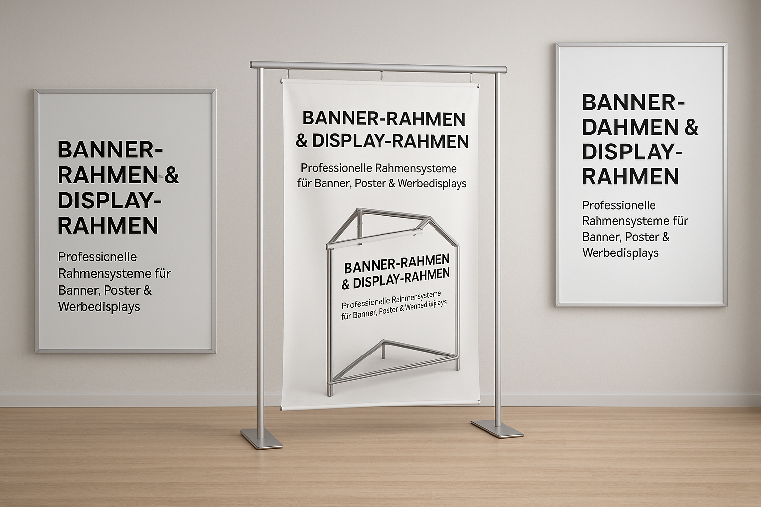 Banner-Rahmen und Display-Rahmen aus Aluminium für professionelle Werbebotschaften und Messeauftritte