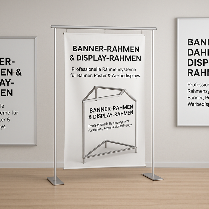 Banner-Rahmen und Display-Rahmen aus Aluminium für professionelle Werbebotschaften und Messeauftritte