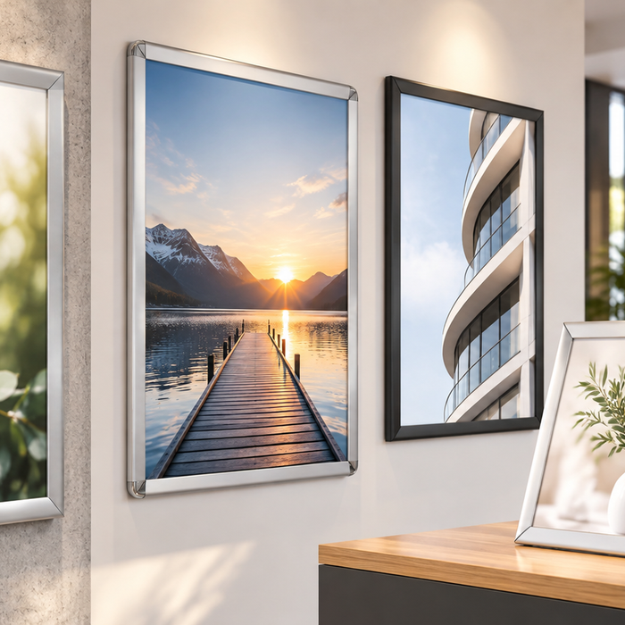 Plakatrahmen und Klapprahmen kaufen: Ratgeber für Format, Profil und Montage