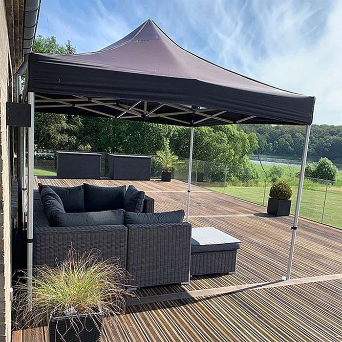 Oberteil für Gastro Pavillon & Eventzelt – wasserdichtes Ersatzdach aus Polyester in Schwarz (2x2 m, 3x3 m, 4x4 m, 3x6 m)