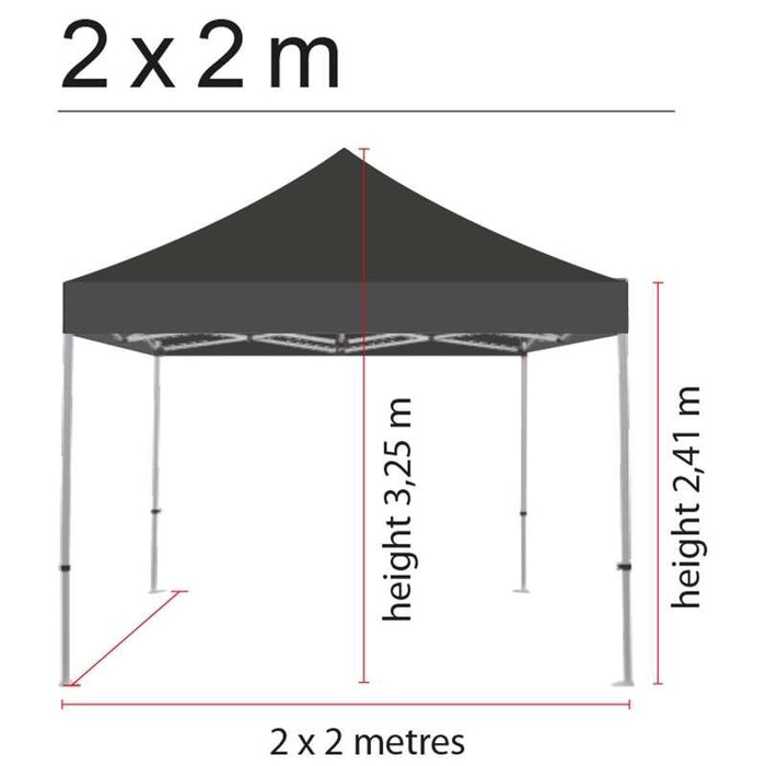Pavillon 2x2 m – faltbares Eventzelt & Partyzelt für Gastronomie, Catering & Outdoor-Events