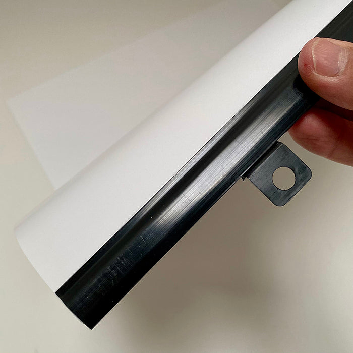 Posterleisten Kunststoff Set mit Ösen – Posteraufhänger ohne Rahmen Schwarz oder Weiß für A-Formate