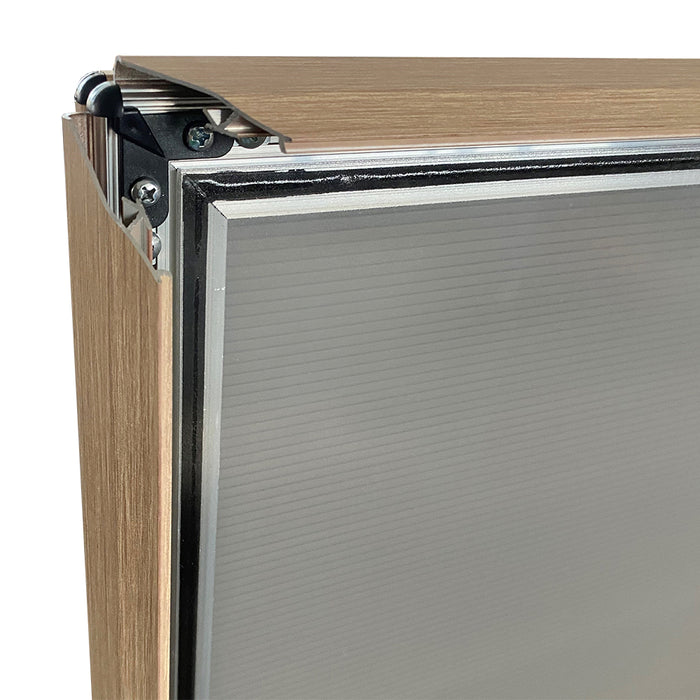 Wind-Pro Waterbase Kundenstopper A1 Holzoptik – mit schwarzem oder grauem Wassertank