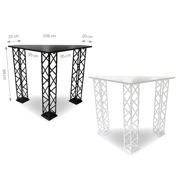 Crown Truss Counter Dreieck 95 x 95 cm Weiß – Dreieckige Messetheke
