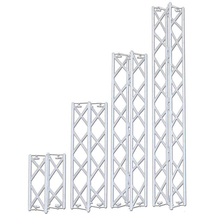 Crown Truss 15 Messewand Bannerwand Traversensystem freistehend 307x246 cm Schwarz Weiss