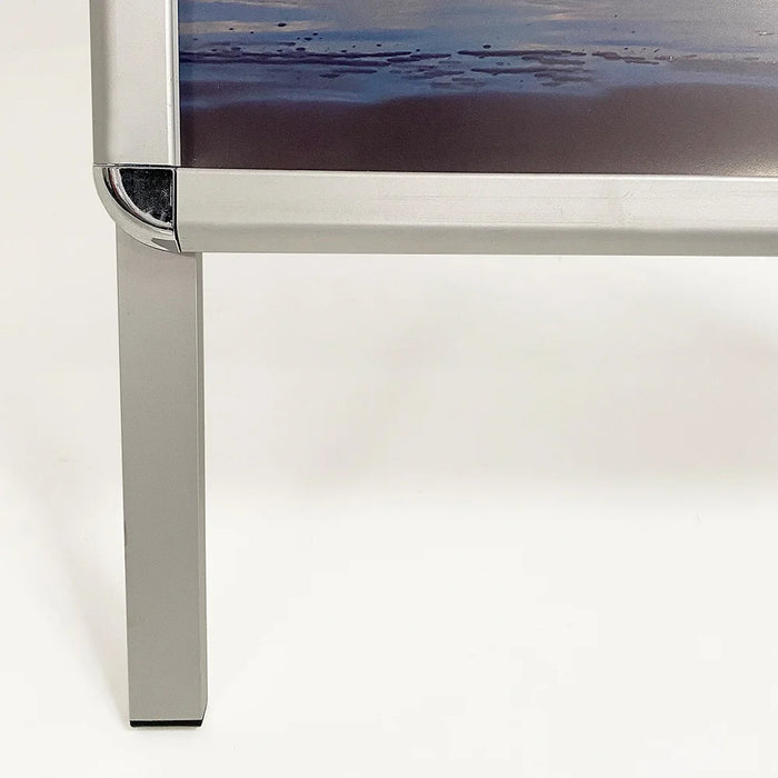 Kundenstopper Klapprahmen Outdoor – Alu-Line Elox Rondo (A2, 50x70, A1, 70x100, A0)