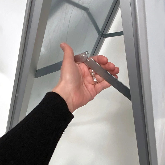 Kundenstopper Klapprahmen Outdoor – Alu-Line Elox Rondo (A2, 50x70, A1, 70x100, A0)