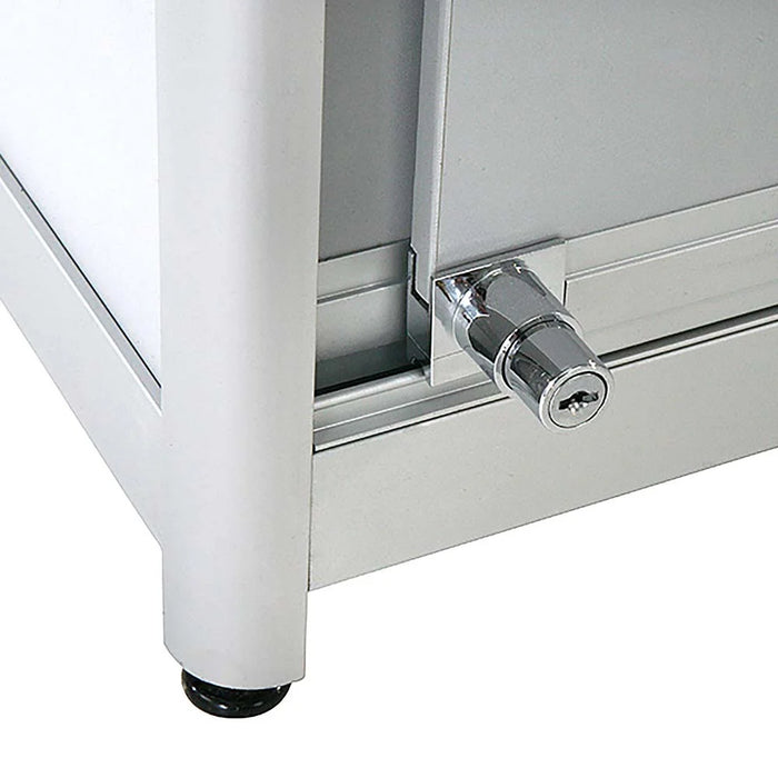 Glasvitrine Duo Tower mit Unterschrank – Schwarz oder Silber