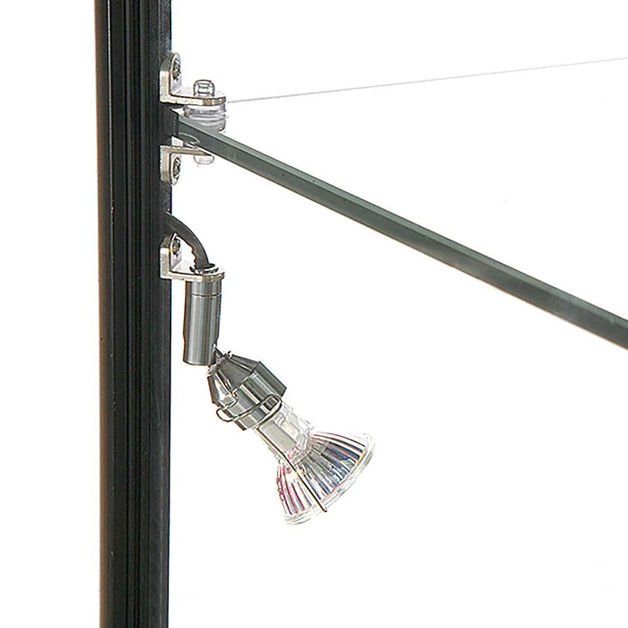 Glasvitrine Duo Tower mit Unterschrank – Schwarz oder Silber