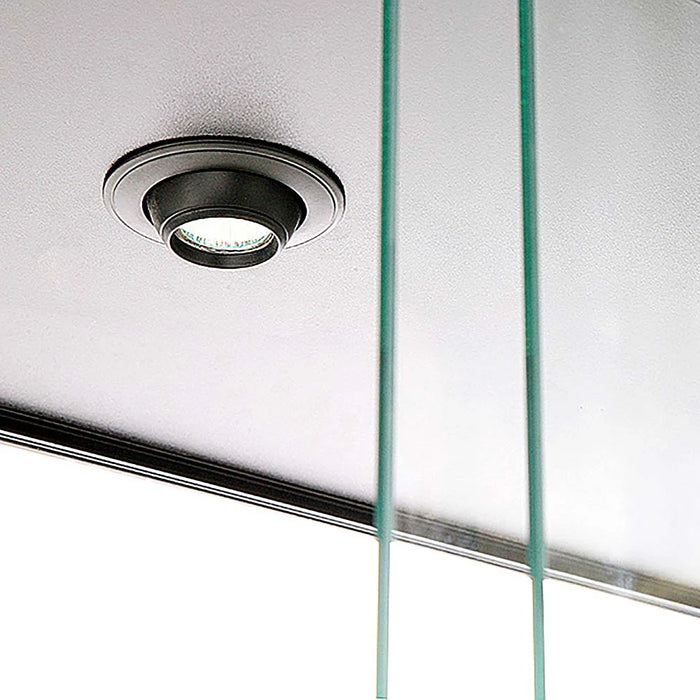 Glasvitrine Duo Tower mit Unterschrank – Schwarz oder Silber