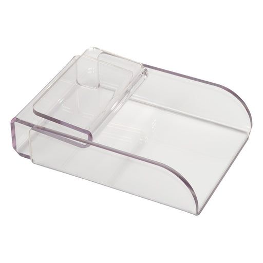 Fettpapierhalter A6 aus transparentem PETG für Fettpapier und Sahnepapier an der Theke