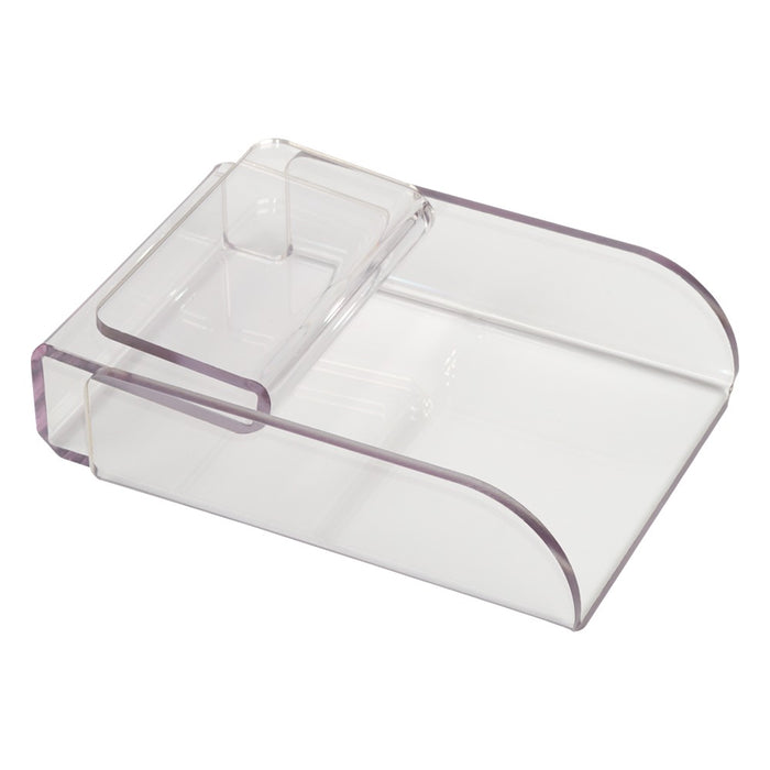 Fettpapierhalter A6 aus transparentem PETG für Fettpapier und Sahnepapier an der Theke