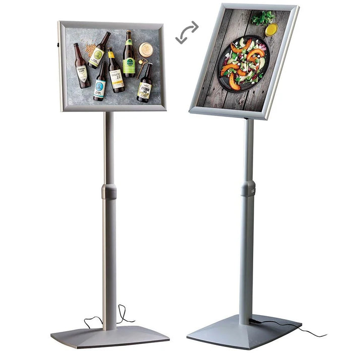 LED-Menüständer im A4-Format mit Beleuchtung - beleuchteter Speisekartenständer für Restaurants und Hotels