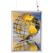 Doppelseitiger LED Leuchtrahmen Slimline im Hochformat mit Poster