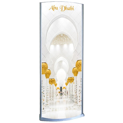 LED Leuchtsäule Totem Elipse doppelseitig mit Beleuchtung für Aussenwerbung