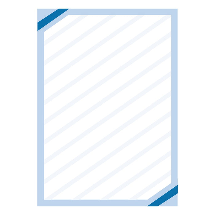 Plakatpapier Eckrand blau DIN A2, Angebotsplakat mit blauem Eckrand