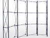 Pop up Messewand Aluminium Faltsystem Magnetrahmen 4 Felder gebogen
