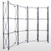 Pop up Messewand Aluminium Faltsystem Magnetrahmen 4 Felder gebogen