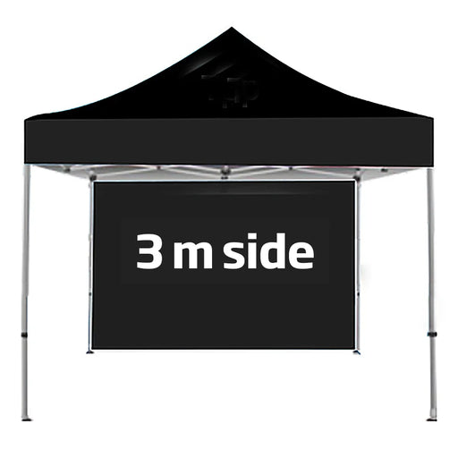 Schwarze Seitenwand für Gastro Pavillon 3x3 m aus Polyester