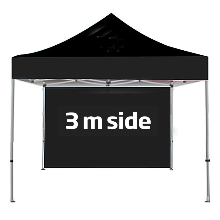 Schwarze Seitenwand für Gastro Pavillon 3x3 m aus Polyester