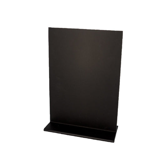 T-Aufsteller aus Kreidetafel A5 hoch in Schwarz für Preise und Angebote an Theke und Buffet