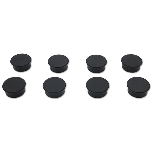Whiteboard-Magnet-Set mit 8 schwarzen Magneten für Whiteboards und Magnettafeln