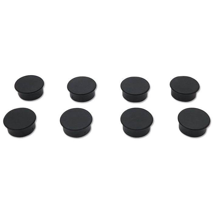 Whiteboard-Magnet-Set mit 8 schwarzen Magneten für Whiteboards und Magnettafeln