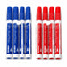 Whiteboard Marker 4er Set in Rot oder Blau. Abwischbare Whiteboard Stifte für Büro, Schule, Seminare, Konferenzräume und Präsentationen.