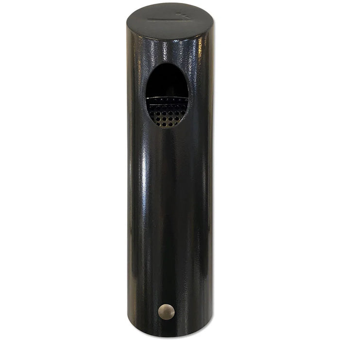 Zigaretten Wandascher Tube Schwarz pulverbeschichtet 0,7 Liter