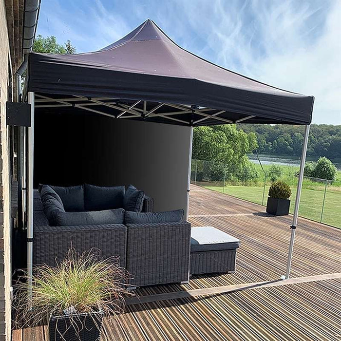 Zubehör Seitenwand schwarz für 4x4 m Gastronomie-Pavillon