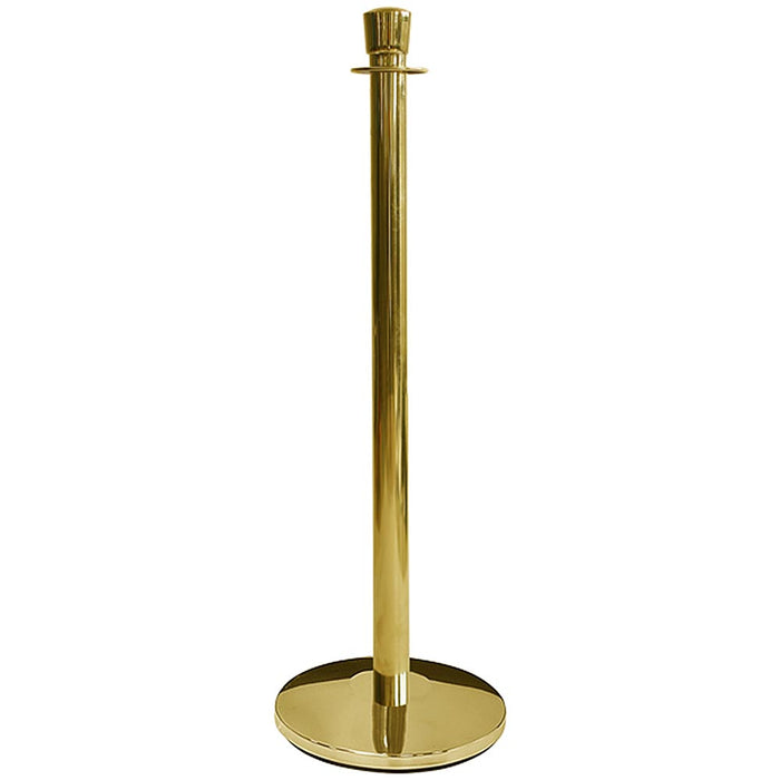 Goldener Absperrpfosten für Personenleitsysteme und elegante Besucherführung