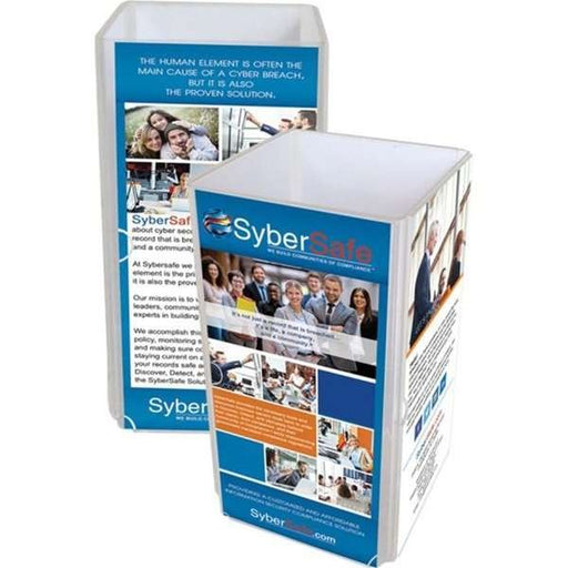 4-seitiger Acryl Menühalter Quadro als Tischaufsteller für Speisekarten, Angebote und Werbung