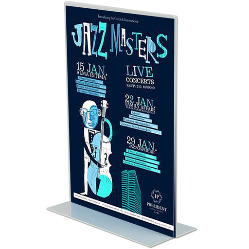 Acryl Menühalter Tischaufsteller im Hochformat für Menükarten und Angebote beidseitig nutzbar