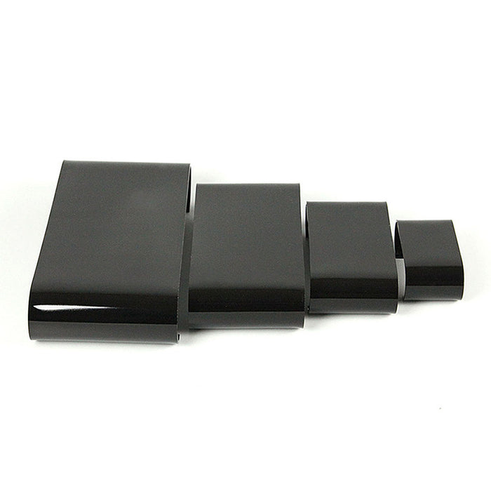 Acryl-Podest-Set gerundet Schwarz, Set in Draufsicht