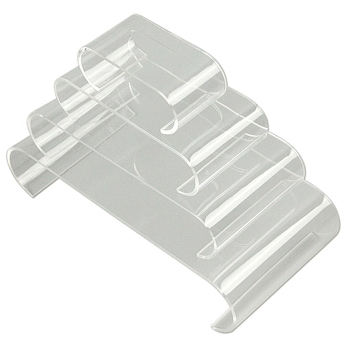 Acryl-Podest-Set gerundet Transparent, Set gestaffelt aufgebaut