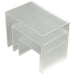 Acryl-Podest-Set Big mattiert transparent, Set in Frontansicht
