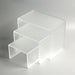 Acryl-Podest-Set Big mattiert transparent, Set vor grauem Hintergrund