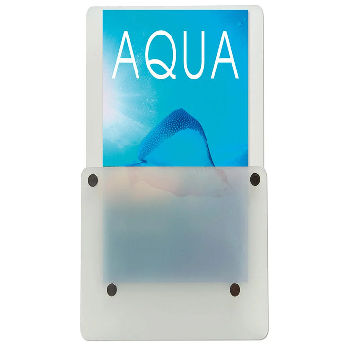 Matter Acryl Flyerhalter als Tischaufsteller für Prospekte, Werbeflyer und Informationsmaterial