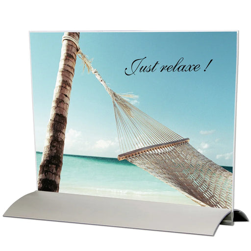 Acryl Tischaufsteller horizontal für Speisekarten, Angebote und Preislisten