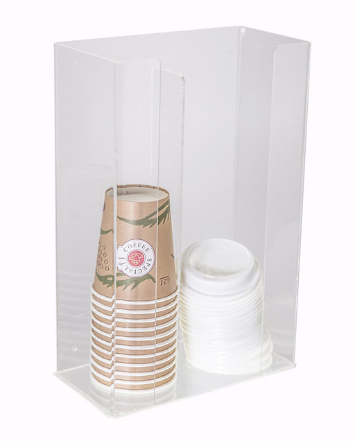 Transparenter Acryl Becherspender für Coffee-to-go Stationen