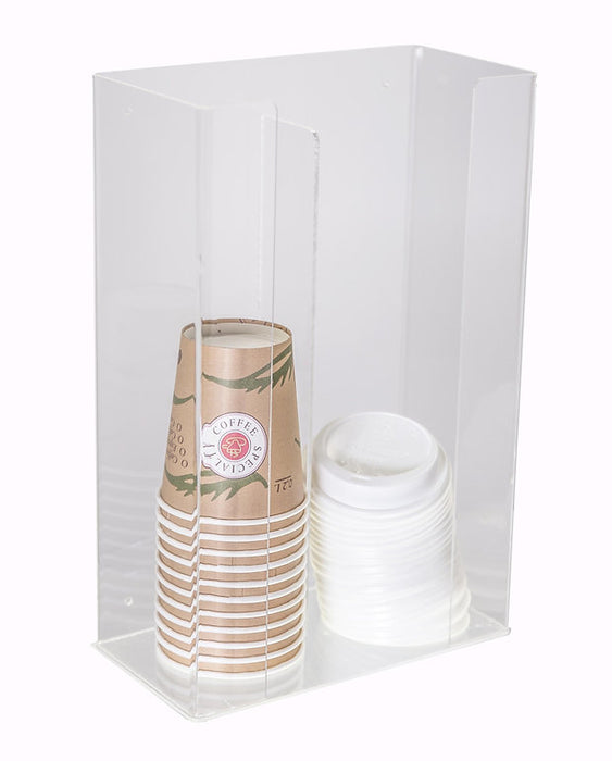 Transparenter Acryl Becherspender für Coffee-to-go Stationen