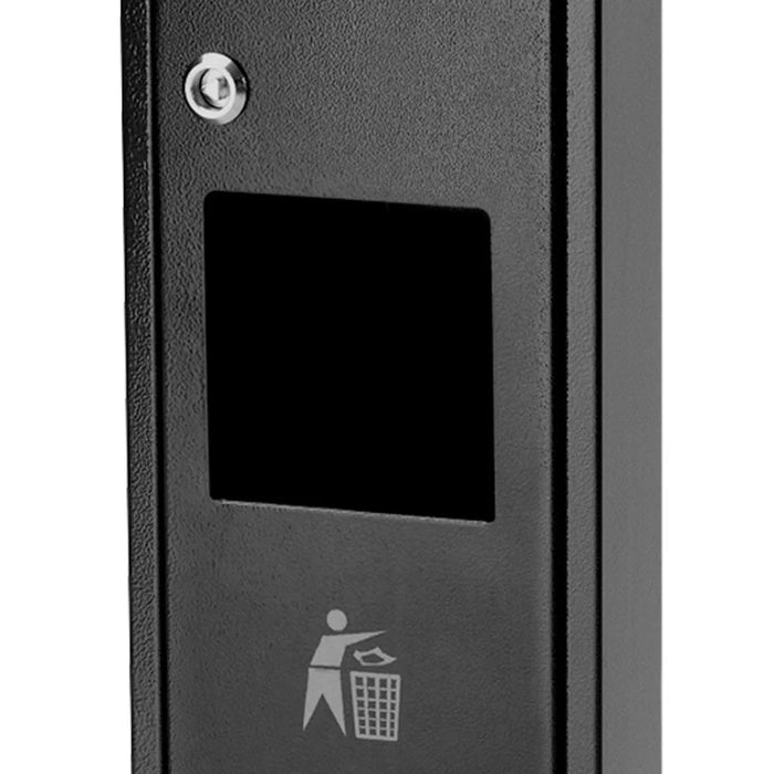 Wetterfester Ascher aus pulverbeschichtetem Stahl für Raucherzonen