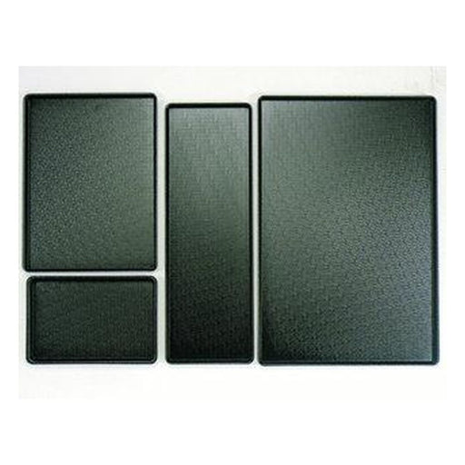 Schwarze Auslegetabletts aus Kunststoff für Selbstbedienung, Bäckerei, Buffet und Gastronomie in verschiedenen Größen