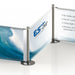Professionelles Banner-System mit Bannerstangen für Messen und Veranstaltungen