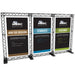 Bannerwand Messe Truss System schwarz 3-teilig Banner Display Wand