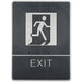 Exit Türschild mit Blindenschrift und erhabenem Symbol