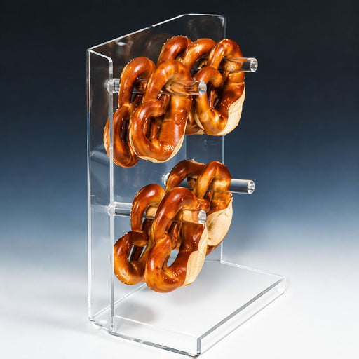 Brezel-Display Acryl – 4 Haltestangen für Bäckerei