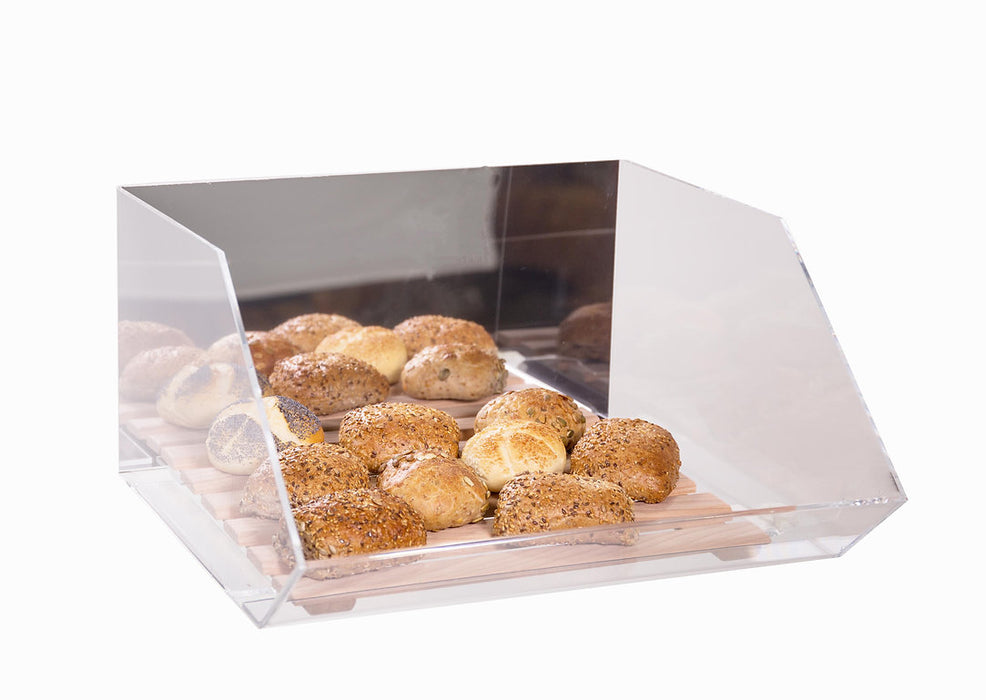 Acryl Brötchenschütte mit Spiegel für Buffet & Bäckerei